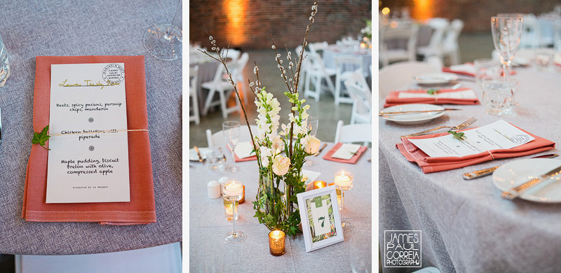 Fonderie Darling KA mariage montreal wedding table details