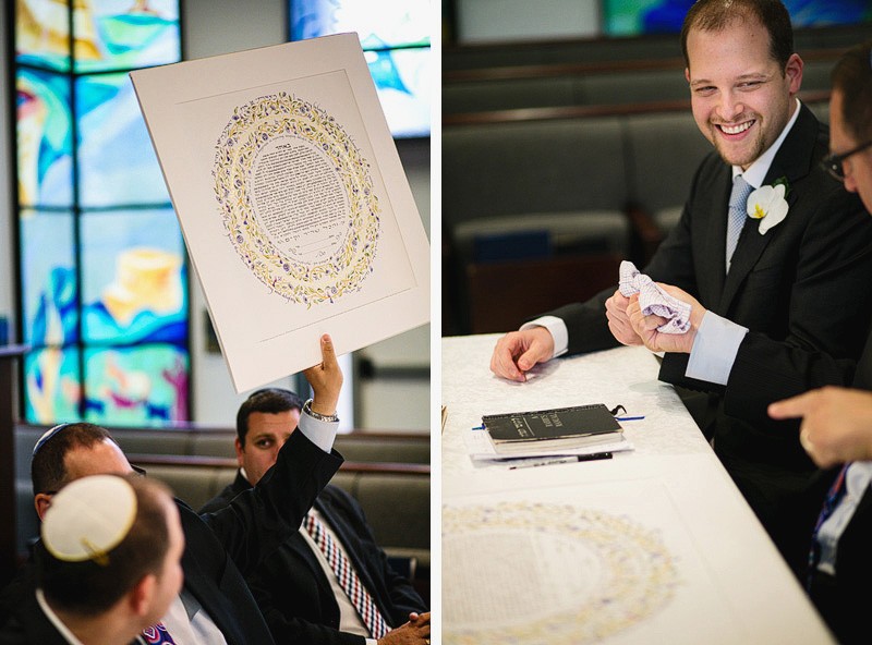 Beth Emeth jewish wedding signing of ketubah