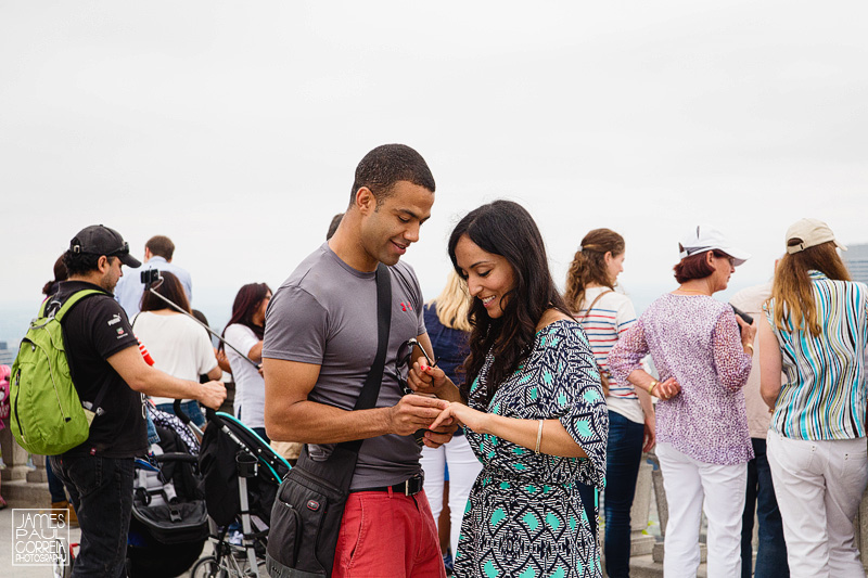 mount royal belvedere Surprise Proposal Photographer