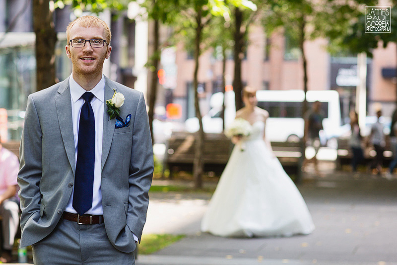 montreal first look wedding photographer