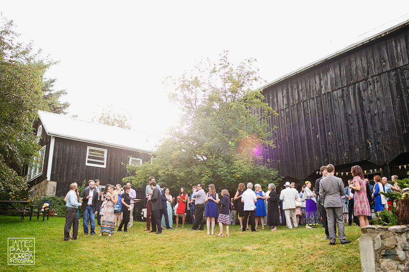 outdoor barn wedding cocktails photographer