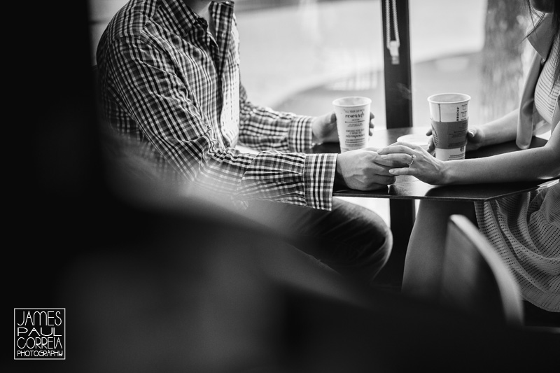 starbucks engagement photographer