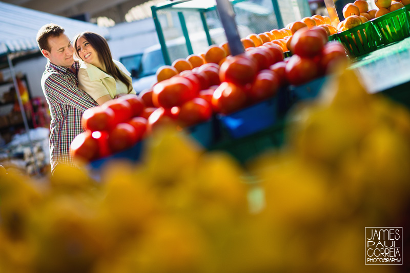 Jean talon market montreal engagement photographer