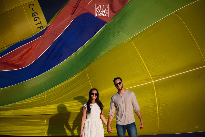 hot air balloon engagement photographer