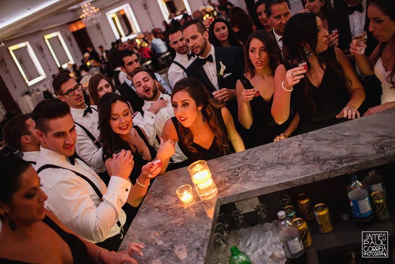 bar shots at le crystal wedding venue