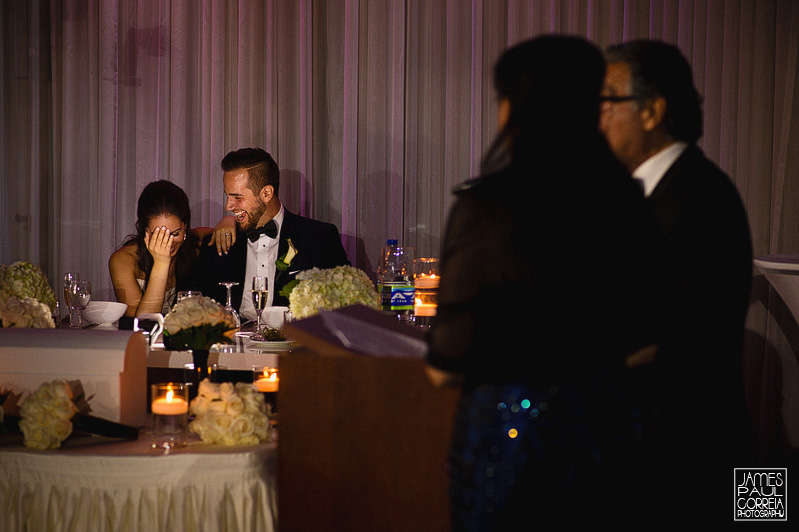 speech reaction at toronto wedding