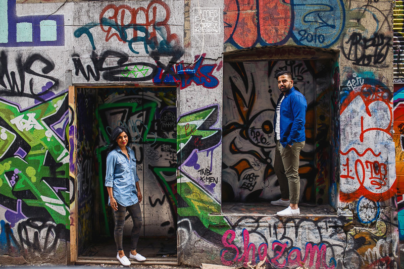 graffiti alley engagement photographer