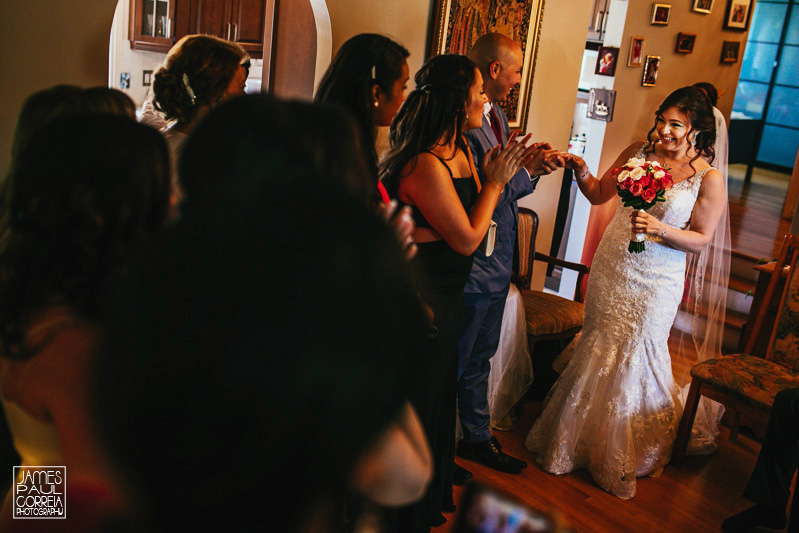 toronto wedding photographer bride grand entrance