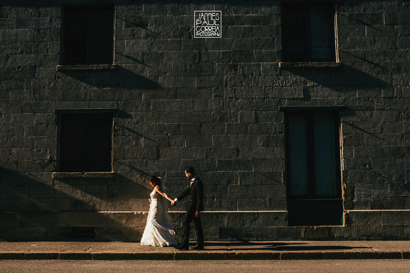 toronto wedding photographer walking in the sun