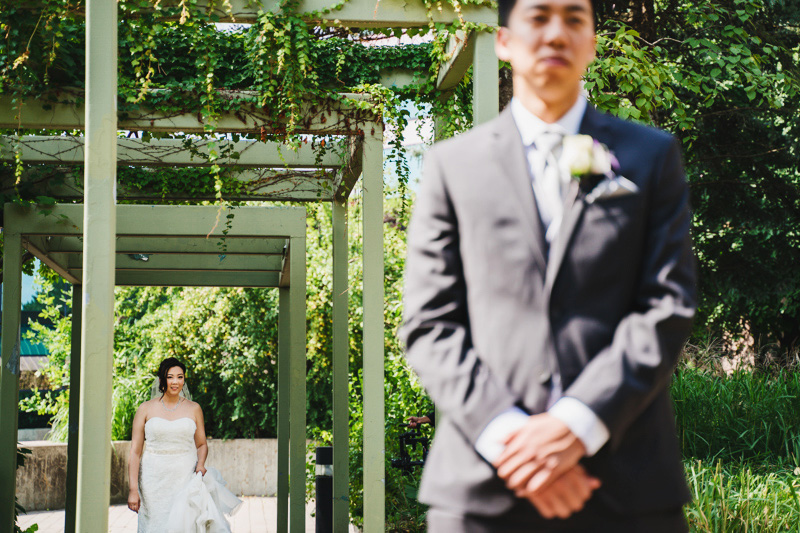 Hilton Markham Toronto Wedding Photographer first look