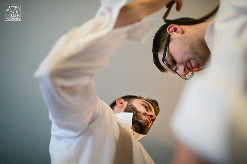 montreal wedding photographer groom preparation