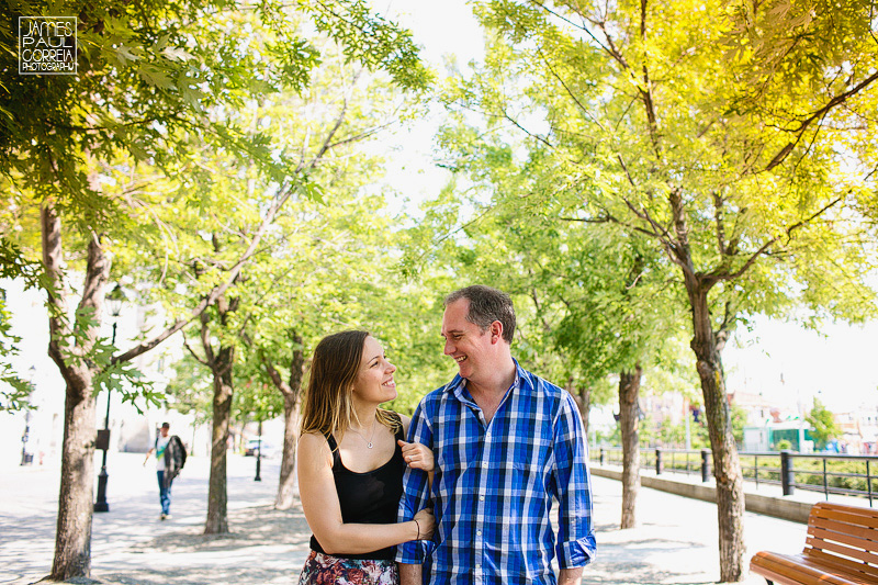 Old montreal engagement session