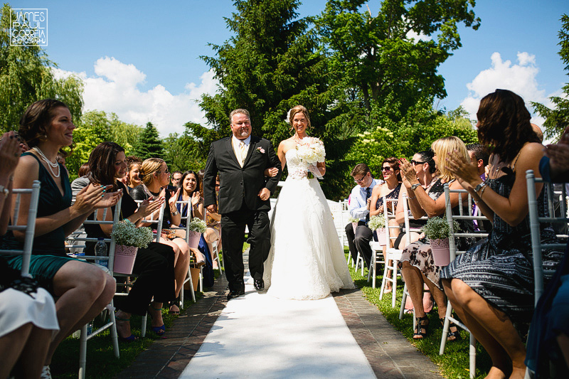 chateau vaudreuil ceremony bridal party
