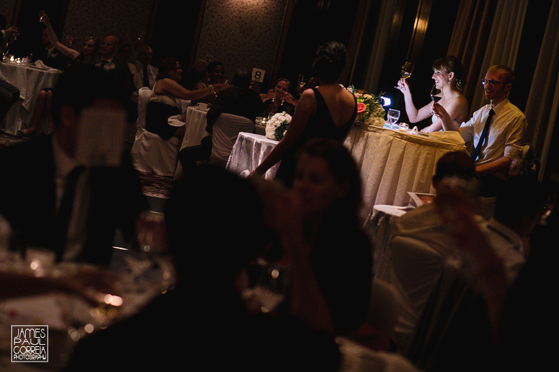 intercontinental hotel wedding toast photographer