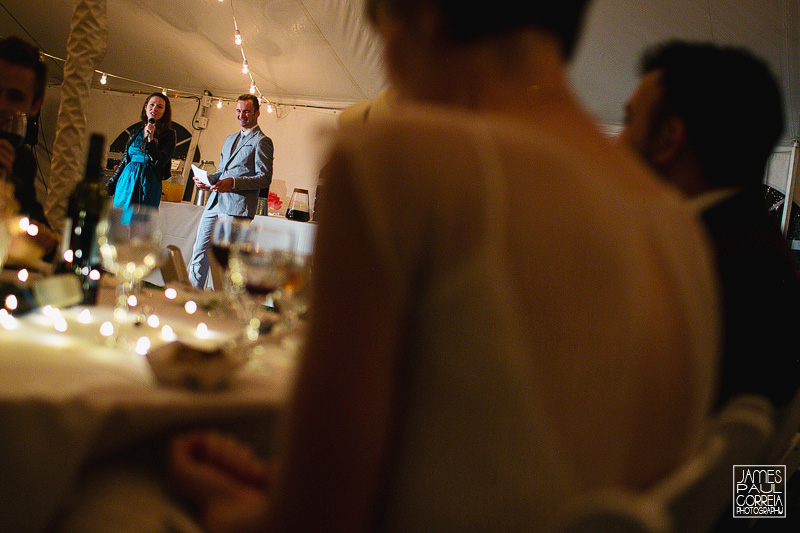 ontario outdoor tent wedding reception speech photographer