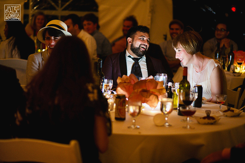 toronto tent wedding reception speech reaction photographer