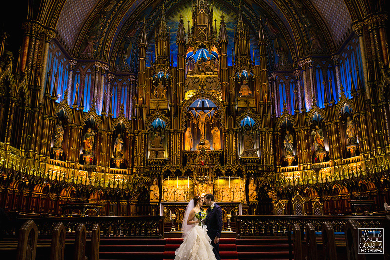 notre dame basilica wedding photography