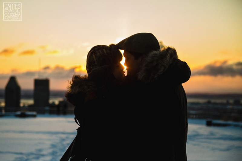 Montreal winter sunrise photo session