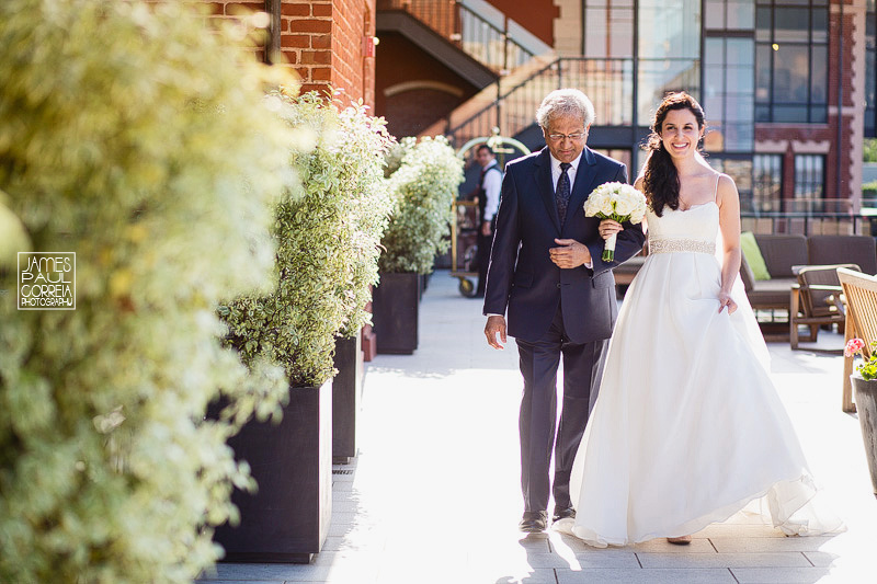 fairmont heritage wedding photographer bride and father